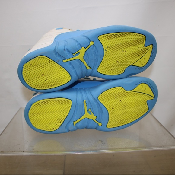 Nike Jordan 12 Retro DQ4366-114 PS Emoji Blue/White Size 2Y - Picture 8 of 10